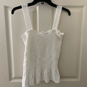 Mango White Smoked Tank Top